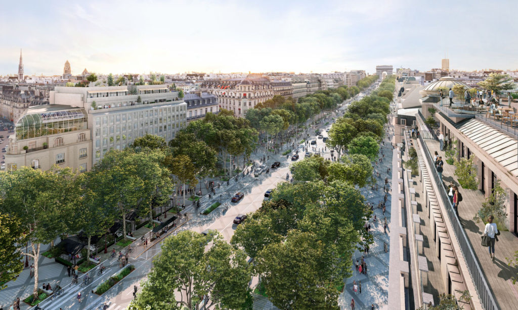 Елисейские поля в Париже станут «улицей-садом» 3